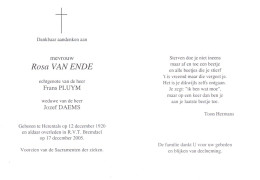 Delcampe - Rosa Van Ende (1920-2005) - Devotion Images