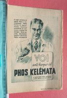 Delcampe - PAGINA .di 24 X 16 Cm. _ FRONTE E  RETRO Di  UNA  RIVISTA  Con 2  BELLE IMMAGINI  PUBBLICITARIE Degli   ANNI 1940 -50 - Dessins