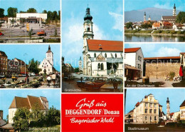 Delcampe - Deggendorf Donau Stadthalle Rathaus Gemuesemarkt Grabkirche Stadtmauer Schaching - Deggendorf