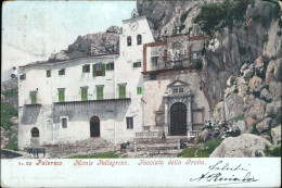 Delcampe - Ch642 Cartolina Palermo Citta'  Monte Pellegrino Facciata Della Grotta 1906 - Palermo