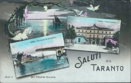 Delcampe - Ch661  Cartolina  Saluti Da Taranto Citta' - Taranto