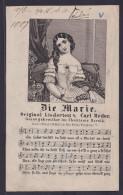 Delcampe - Antiquitäten Kunst Kunstdrucke Lithographie Musik Lied Von Carl Reder Klappblatt - Historical Documents