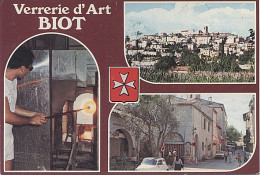Delcampe - X8651 COTE D' AZUR BIOT VERRERIE D' ART MULTIVUES VUE GENERALE SYNDICAT INITIATIVE - Biot