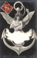 Delcampe - CPA Fantaisie Ancre Marine Enfant Esperance - Sonstige & Ohne Zuordnung