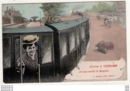 Delcampe - J'arrive à VENDOME Et Vous Envoie Le Bonjour. Carte écrite En 1907  2 Scans  TBE - Vendome