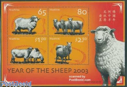 Delcampe - Niuafo'ou 2003 Year Of The Sheep 4v M/s, Mint NH, Nature - Various - Cattle - New Year - Anno Nuovo