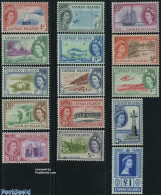 Delcampe - Cayman Islands 1953 Definitives 15v, Unused (hinged), Nature - Transport - Various - Fish - Reptiles - Shells & Crusta.. - Poissons