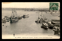 Delcampe - 56 - LORIENT - ENTREE DU PORT DE GUERRE - EN RADE LE VAISSEAU ECOLE DUGUAY-TROUIN - Lorient