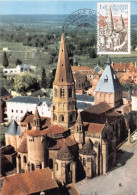 Delcampe - 87 Le Dorat La Collégiale Carte Premier Jour Vue Aérienne 40/ KEVREN0008Vic - Le Dorat