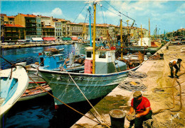 Delcampe - Sete, Séchage De Filets Sur Le Quai De L'aspirant Herber, Ed YVON (scan Recto-verso) KEVREN0198 - Sete (Cette)