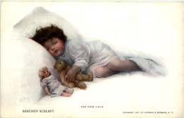 Delcampe - Kinder Mit Puppe Doll - Sonstige & Ohne Zuordnung