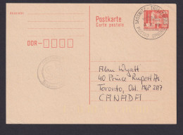 Delcampe - Briefmarken DDR Ganzsache P 87 I Sassnitz Trelleborg Schweden Toronto Kanada - Postales - Usados