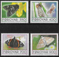 Delcampe - FEROE - PAPILLONS - N° 246 A 249 - NEUF** MNH - Papillons