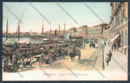 Delcampe - Messina Città Mercato Cartolina ZB9435 - Messina