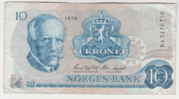Delcampe - Norway 10 Kroner 1979 Pick 40 Fridtjof Nansen Fisherman Norges Bank - Norvège