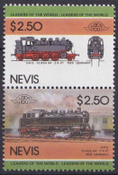 Delcampe - Nevis 1985 Y&T 309, 310 Neuf ** - Locomotives - St.Kitts Und Nevis ( 1983-...)