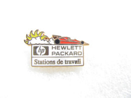 Delcampe - PIN'S   HEWLETT  PACKARD  HP  STATIONS DE TRAVAIL   Zamak - Computers