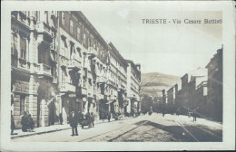 Delcampe - Ct483 Cartolina Fotografica Trieste Citta' Via Cesare Battisti - Trieste (Triest)
