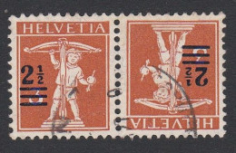 Delcampe - TETE-BECHE  TIMBRES OBLITERES 1921 C/SBK Nr:K13. Y&TELLIER Nr:179. MICHEL Nr:K13. - Tête-bêche