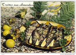 Delcampe - Carte Postale  Recette De Cuisine  Les Truites Aux Amendes  Trés Beau Plan - Küchenrezepte