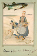 Delcampe - Carte Fantaisie Collage Découpis , 1er Avril , Poisson D’avril , * MS 540 97 - 1 De April (pescado De Abril)