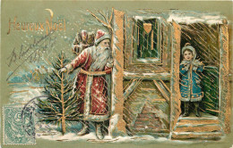 Delcampe - Carte Fantaisie Gaufrée , Pere Noêl , Santa Claus , * MS 540 76 - Santa Claus