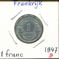 Delcampe - 1 FRANC 1947 FRANKREICH FRANCE Französisch Münze #AM294 - 1 Franc