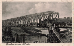 Delcampe - AK Dirschau Die Neue Notbrücke Eisenbahn Westpreussen 1941 Postkarte - Westpreussen