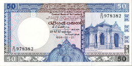 Delcampe - #2699 - Sri Lanka 50 Rupees 1989 - Sri Lanka (Ceylan)