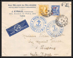 Delcampe - 099641 Tunisie Tunis 1940 Fm Poissons Haute Marne Naval Navale Lettre Cover - Cartas & Documentos