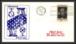 Delcampe - 098905 Uss Jack 1967 Submarine Sous Marin Usa Naval Navale Lettre Cover - U-Boote