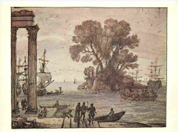 Delcampe - Carte Postale - Art - Dessin Lavis - Claude Lorrain - Vue Côtière Avec L'embarquement De Saint Paul - The British Museum - Malerei & Gemälde