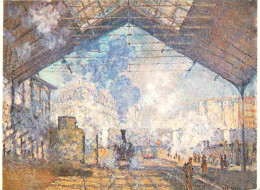 Delcampe - Carte Postale - Art - Peinture Impressionnisme - Claude Monet - La Gare Saint-Lazare - Musée Du Louvre Galerie Du Jeu De - Malerei & Gemälde