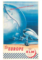 Delcampe - Carte Postale - Aviation - Carte Publicitaire - KLM - Illustration - Illustrateur - CPM - Voir Scans Recto-Verso - Posca - Sonstige & Ohne Zuordnung