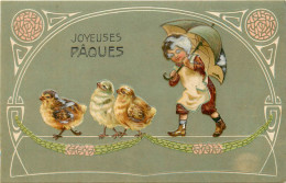 Delcampe - Joyeuses Pâques , Poussins , Carte Gaufrée ,  * 574 35 - Ostern