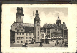 Delcampe - CHEMNITZ Sachsen Markt Mit Rathaus - Chemnitz