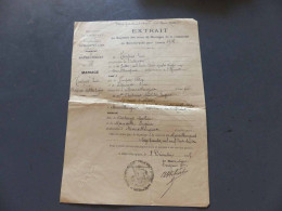 Delcampe - VP-6314 , Document, Registre Des Actes De Mariages De La Commune De Marsillargues, 1907 - Documenti Storici