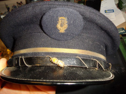 Delcampe - Casquette Ancienne De Membre D'1 Fanfare - Orchestre - Musique - Banda - Hérault - Autres & Non Classés