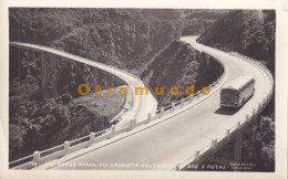 Delcampe - POSTCARD BUS ON BRIDGE POSTAL FOTO COLOMBO VIA ANCHIETA CRUZAMENTO DAS 2 PISTAS SAO PAULO BRASIL - São Paulo