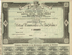 Delcampe - Titre De 1900 - Société Lyonnaise Des Eaux Minérales - Docteur Léon Jacquet & Cie - Unissued - Eau