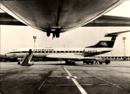 Delcampe - CPA Turbinenstrahl Verkehrsflugzeug TU 134 Der Interflug, Flughafen, DM SCB - Sonstige & Ohne Zuordnung