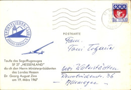 Delcampe - CPA Taufe De Segelflugzeuges SF27 Hessenland - Sonstige & Ohne Zuordnung