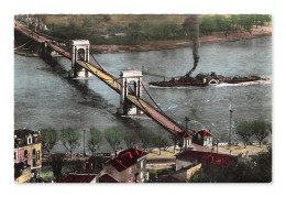 Delcampe - Givors — Le Pont Suspendu Sur Le Rhône, CPA, France - Givors