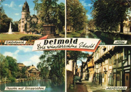 Delcampe - DETMOLD Lippe Schloss Park Allee Theater Burggraben Adolfstrasse Altstadt Fachwe - Detmold