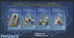 Delcampe - Türkiye 2008 700 Years Amasya Hospital 4v M/s, Mint NH, Health - Health - Other & Unclassified