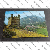 Delcampe - Cartolina Castelli Valdostani - Ussel - Nello Sfondo Panorama Di Chatillon - Aosta