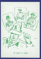 Delcampe - Associazione Nazionale Alpini - Asti Section 50th Anniversary Di Padre In Figlio Numbered Postcard - 1972 - Asti