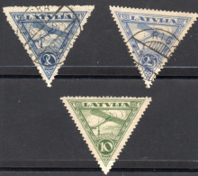Delcampe - Lettonie :année 1921  PA N°3*,2 Oblit,5oblitéré - Latvia