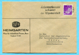 Delcampe - Brief Bern 1943 - Portofreiheit Nr. 561 - Absender: Heimgarten - Heim Für Obdachlose Frauen, Bern - Franchise