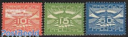 Delcampe - Netherlands 1921 Airmail Definitives 3v, Mint NH - Poste Aérienne